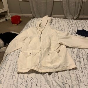 Cream windbreaker jacket